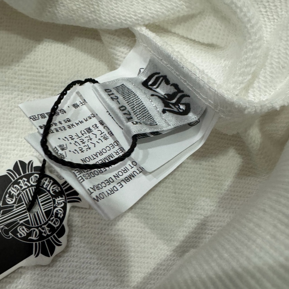White Chrome Hearts Zip Up Hoodie Size Meduim - Picture 3 of 7